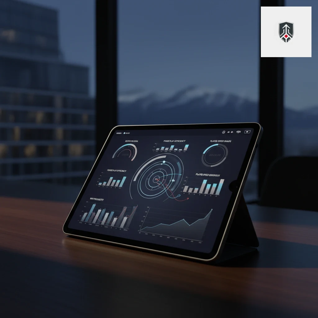 Digital tablet displaying hockey match analytics and sports odds interface
