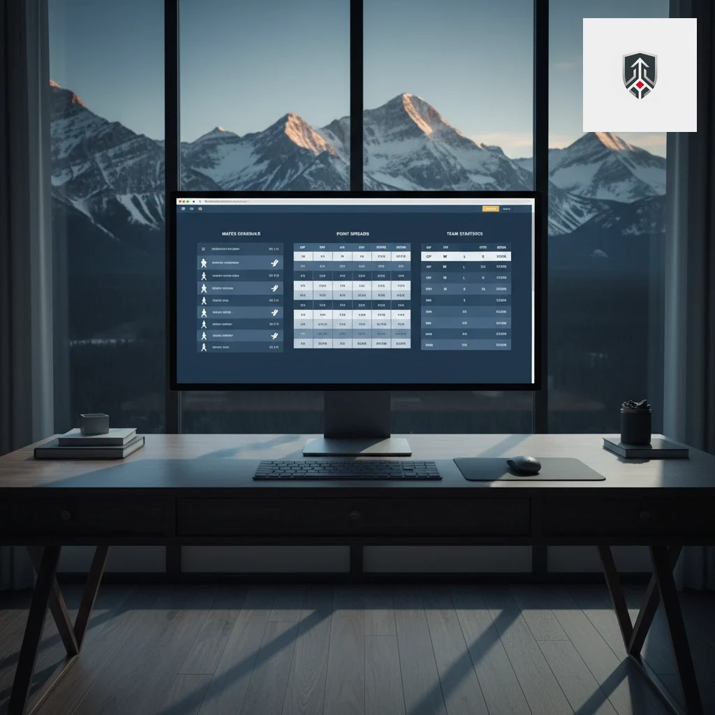 Desktop interface displaying daily NHL moneyline and puck line odds.